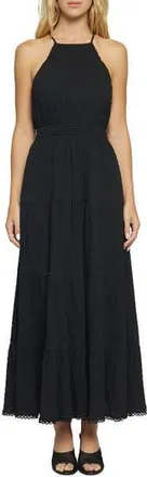 Lost + Wander Bella Luna Crushed Tiered Maxi Dress in Black at Nordstrom Rack, Size X-Small