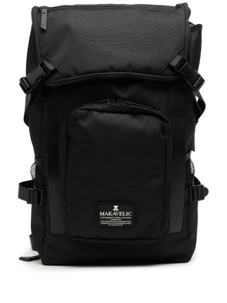 Makavelic multiple pockets logo-patch backpack - men - Polyester - OS - Black