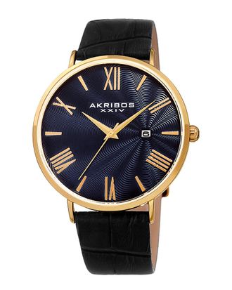 Akribos XXIV Akribos Xxiv Mens Leather Watch