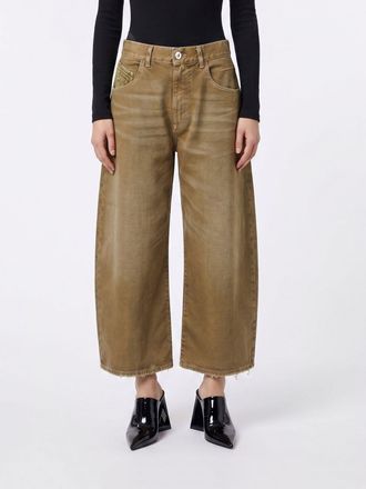 The Attico Mid-Rise Wide-Leg Cropped Denim Jeans