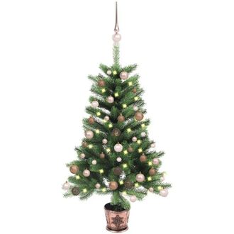 vidaXL &Aacute;rbol De Navidad Artificial Con Luces Y Bolas Verde 65 Cm Vidaxl
