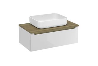 Puma Naturel - Mueble De Ba&ntilde;o Bajo Lavabo Stilla 80x30x45 Cm, Blanco (stillad08005dbk)