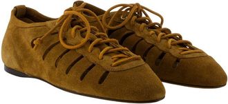 Isabel Marant Womens Leyza Flat Brown Calfskin