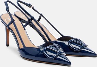 Valentino Garavani VLogo 80 patent leather slingback pumps