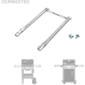 OEM Quemador De Parrilla De 18 Pulgadas (69785) Para Barbacoas De Gas Weber Spirit I Y Ii Serie 200, Spirit E-210, E-220, Spirit S-210, S-220 Con Tubo De 
