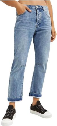 One Teaspoon Blauwe Lage Taille Jeans - Dames - Cropped Jeans - Blauw - W27 - Katoen - Jeans