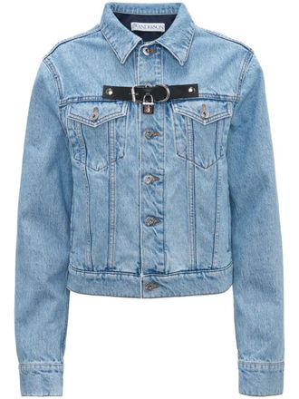 J.W.Anderson padlock strap trucker jacket - Blue