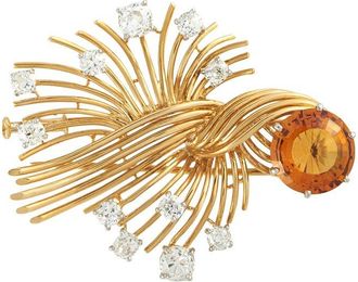 Chaumet 18K Citrine Brooch (Authentic Pre-Loved)