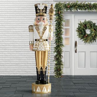 Frontgate 9 ft. LED Giant Nutcrackers - Christopher - Frontgate - Outdoor Christmas Decor