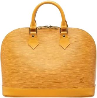 Louis Vuitton Pre-owned Alma PM - Dames - Vintage Handtas - Geel - ONE Size - Leer - Vintage