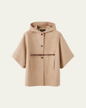 Loro Piana Johann Hooded Wish Wool and Cashmere Cape