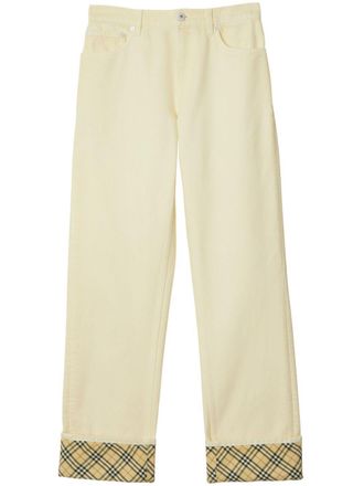 Burberry checkered straight-leg jeans - Neutrals