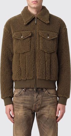 Dsquared2 Bomber in shearling con colletto classico e tasche a toppa