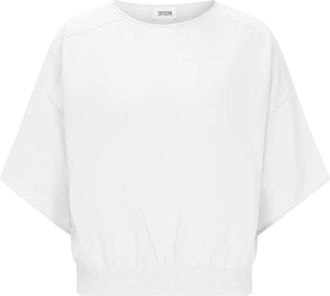 Drykorn Dames Pullover Gebreid T-Shirt - Dames - Ronde hals truien - Wit - L - Katoen - Truien & Vesten