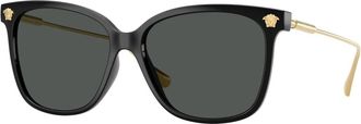 Versace Ve 4507U Zonnebrillen - Dames - Zonnebrillen - Zwart - 57 MM - Nylon - Accessoires