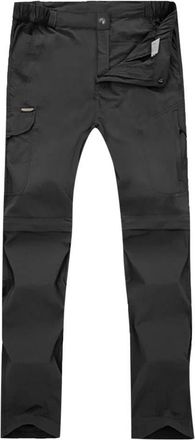 Generic Mens Convertible Cargo Pants Quick Dry Lightweight Travel Trousers Zip Off Camping Walking Fishing Trousers Leisure Stretchy Hiking Pants Black