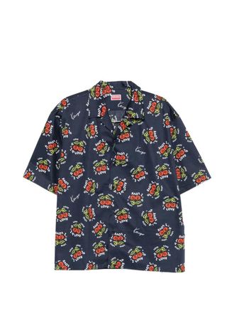 Kenzo overhemd met korte mouwen en kersenprint