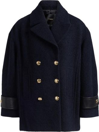 Pinko Canederli Coat - Dames - Mantel - Blauw - S - Wol - Jassen