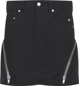 Rick Owens Bolan Banana Mini Rok - Dames - Spijkerrokken - Zwart - M - Katoen - Rokken