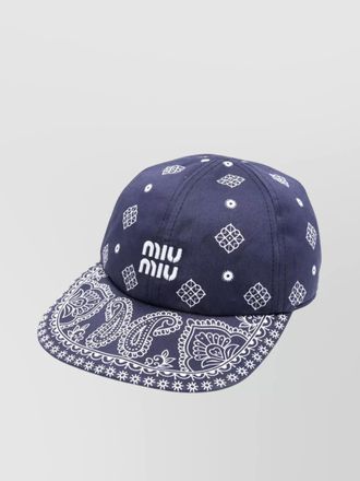 Miu Miu paisley-print cotton cap
