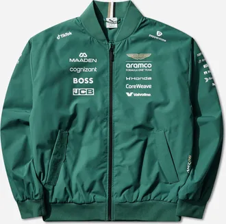 Puma Men s ASTON MARTIN ARAMCO F1 TEAM Replica Bomber Jacket Green Lux