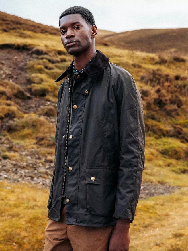 Barbour Ashby Waxed Cotton Field Jacket Olive from 249.00 on Stylight