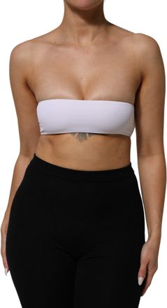 Dolce & Gabbana Womens White Nylon Blend Bandeau Strapless Tube Top