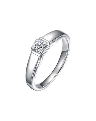 Rachel Glauber Plated Cz Engagement Ring