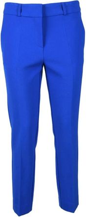 Simona Corsellini Elegante Katoenmix Broek - Dames - Slim Fit Broeken - Blauw - XS - Katoen - Broeken