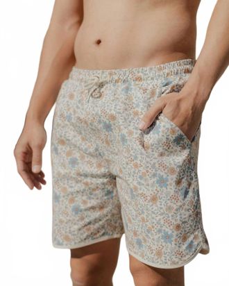 Rylee + Cru Floral Board Shorts In Gardenia