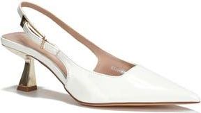 Berness Cassandra Pointed Toe Slingback Pump in White at Nordstrom Rack, Size 6.5
