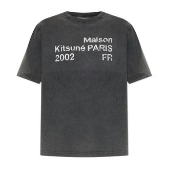 Maison Kitsun&eacute; T-Shirts, male, Gray, Size: XL 2002 Faded Comfort Tee-Shirt