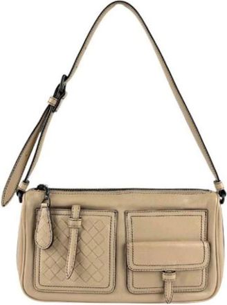 Bottega Veneta Pre-owned Shoulder Bags, female, Beige, Size: ONE SIZE Pre-owned Shoulder Bag