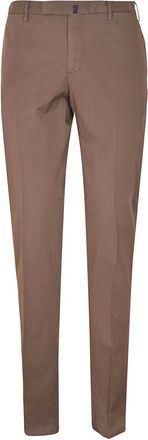 Incotex Slim Fit Stretch Katoenen Chinos - Heren - Chinos - Bruin - 2XL - Katoen - Broeken