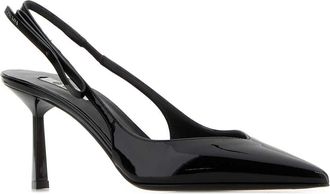 Prada Womens Slingback Pump Black Leather