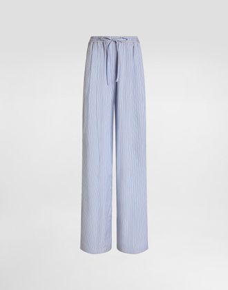 Dolce & Gabbana Striped Poplin Trousers - Woman Pants And Shorts Multicolor 36