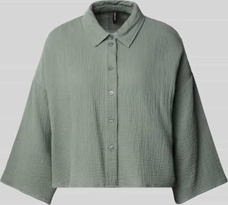 Vero Moda Loose Fit Hemdbluse aus reiner Baumwolle Modell NATALI in Schilf, Größe S