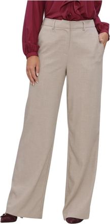 Moss Copenhagen Marceli HW Pants Long - Dames - Broeken - Beige - Maat: L Wol