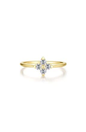 Lafonn Trillium Bloom Simulated Diamond Ring in Gold at Nordstrom, Size 6