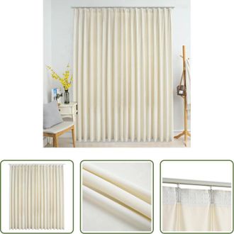 vidaXL vidaXL Tenda per salotto - Tenda Oscurante con Ganci Crema in Velluto 290x245 cm