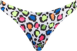 MC2 Saint Barth Woman Cheeky Swim Briefs With Multicolor Animalier Print