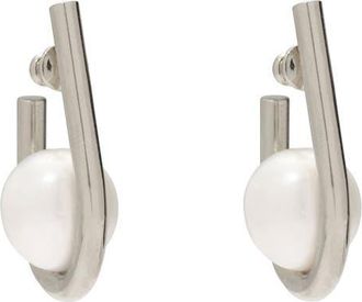 LADY GREY Chaise Freshwater Pearl Drop Earrings in Silver at Nordstrom