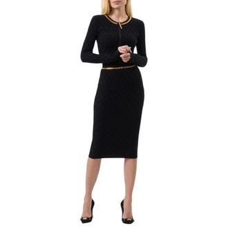 Elisabetta Franchi Knitted Kleedjes - Dames - Kleedjes - Zwart - S - Kleedjes
