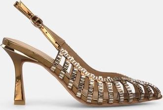 Alma En Pena Metallic Grilled Pumps in Bronze at Nordstrom, Size 37