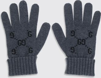 Gucci Guanti corti GG Gucci in cashmere con monogram jacquard