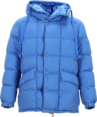 Moncler Moncler Grimblat Korte Gewatteerde Jas in Blauw Katoen