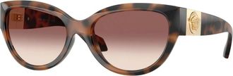 Versace Cat-eye Zonnebril - Dames - Accessoires - Bruin - Maat: 56 MM Nylon