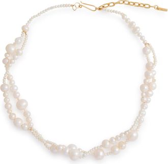 Completedworks Layered Pearl and 18kt Gold Vermeil Necklace - One Size