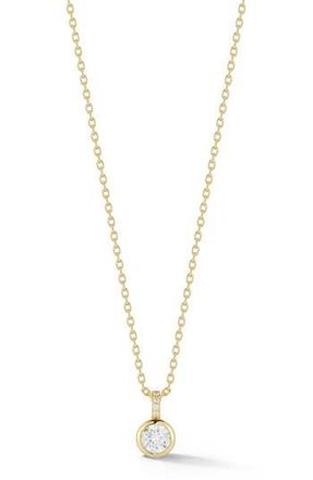 Glaze Jewelry Bezel Set Cubic Zirconia Pendant Necklace in Gold at Nordstrom Rack