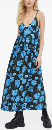 Lovechild Abito midi Mimi a fiori - Nero